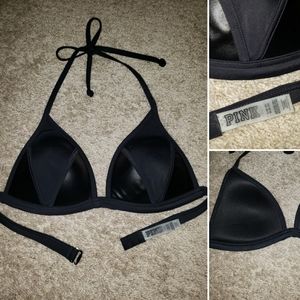 Faux leather VS PINK bikini top Large